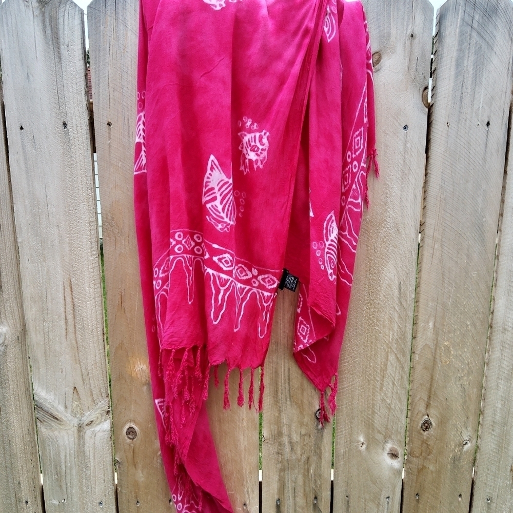 IG SPORT TROPICAL FISH PINK SARONG - Picture 4 of 6